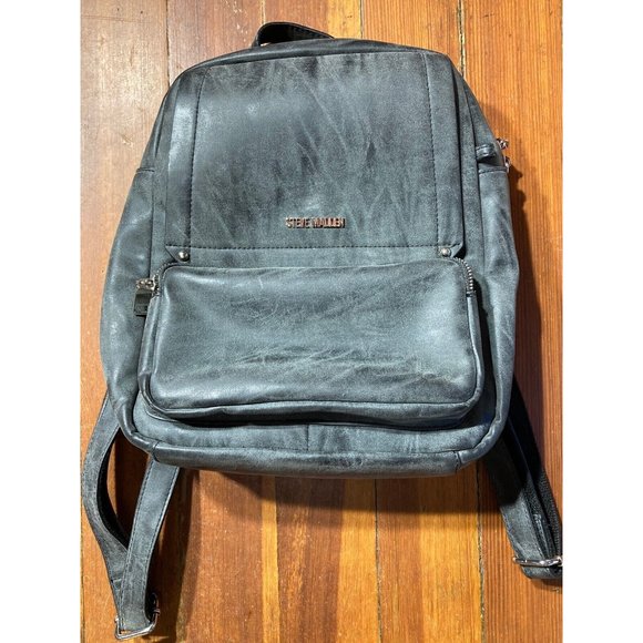 Steve Madden Grey Distress Look Bookbag  Backbag Purse - Picture 1 of 7